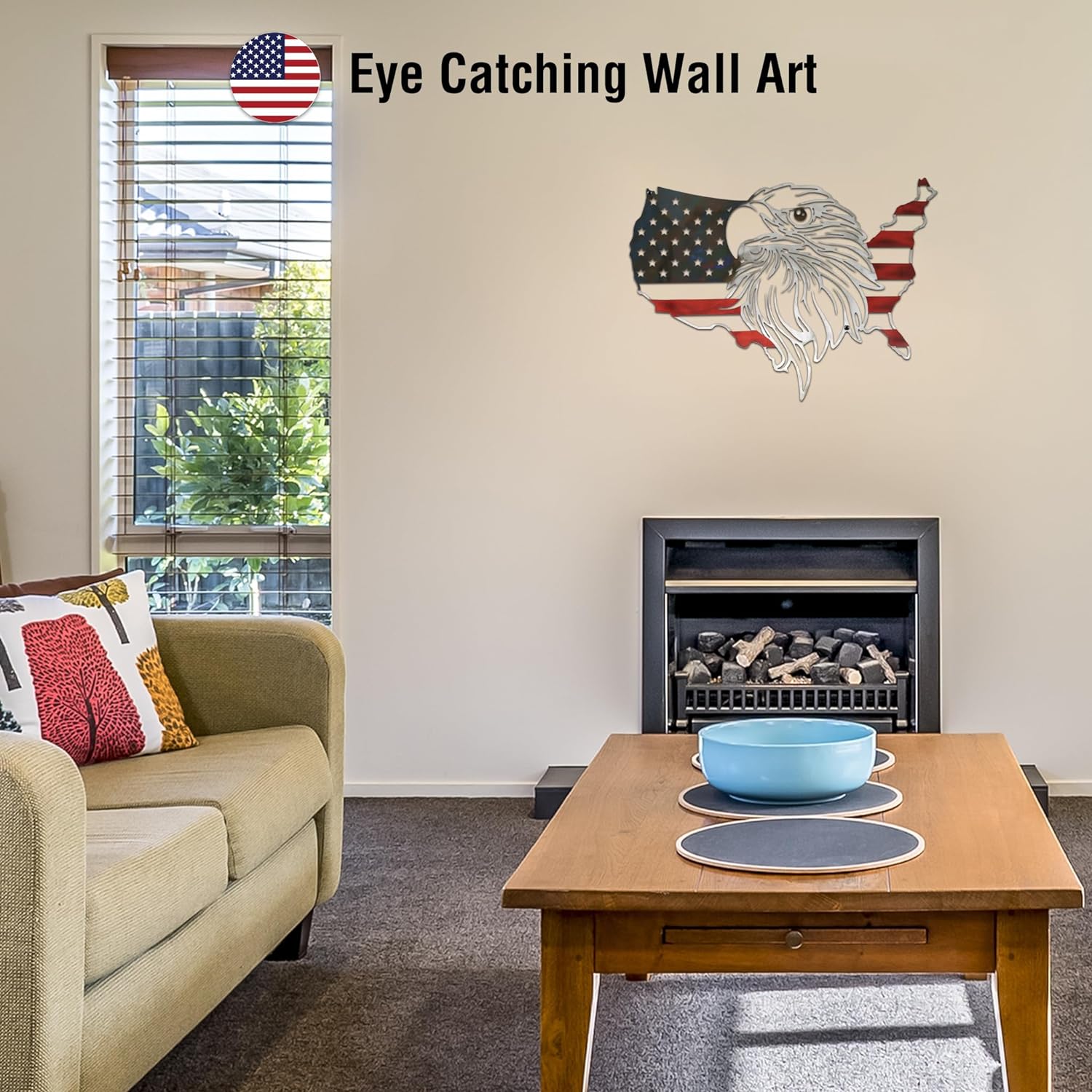 🔥2024 Hot Sale Gift🔥Military Eagle Flag Metal Wall Art Sign